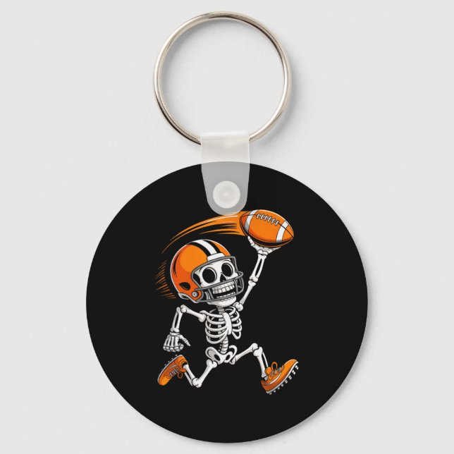 Llavero Halloween Skeleton Funny Football Shirt For Teens  (Anverso)