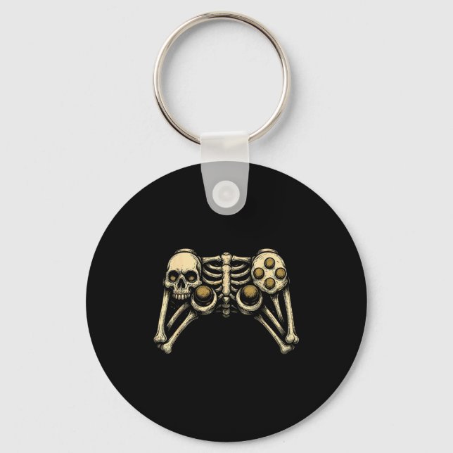 Llavero Halloween Skeleton Gamer Gaming Controller Costume (Anverso)