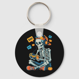 Llavero Halloween Skeleton Gamer Video Juegos de Niños Hom