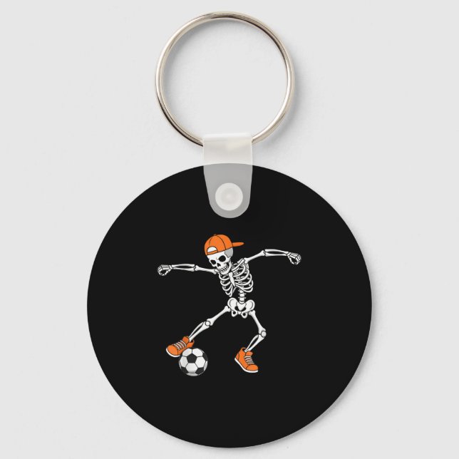 Llavero Halloween Soccer Skeleton Football Trick Or Treat  (Anverso)