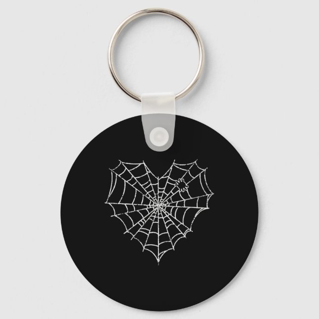 Llavero Halloween Spider Web Costume Cute Heart Spider Web (Anverso)