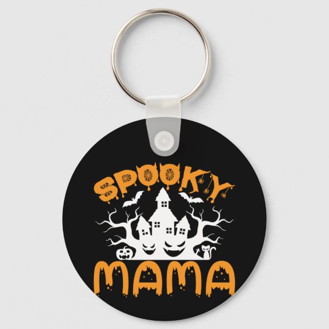Llavero Halloween Spooky Mama Birthday (Anverso)