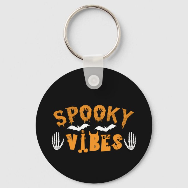 Llavero Halloween Spooky Vibes Birthday (Anverso)