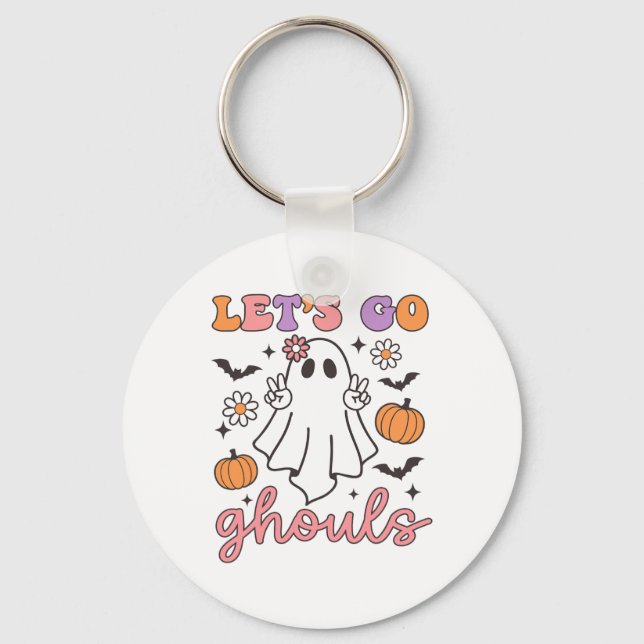 Llavero Halloween Vamos Ghouls Ghost Retro Costume mujeres (Anverso)