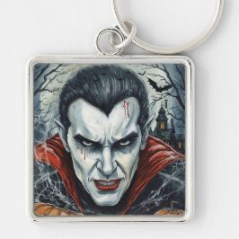 Llavero Halloween, Vampiro Sediento , Parche de Calabaza