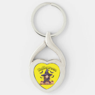 Llavero Halloween Witch Metalizado Keychain