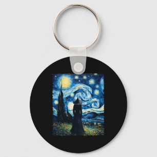 Llavero Halloween Witch Starry Night Van Gogh Aesthetic Pa