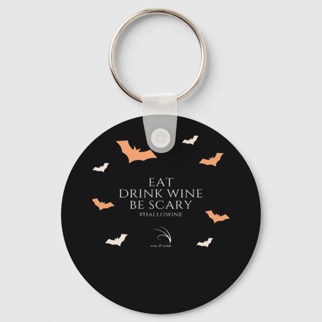 Llavero Hallowine Halloween Quote Eat Drink (Anverso)