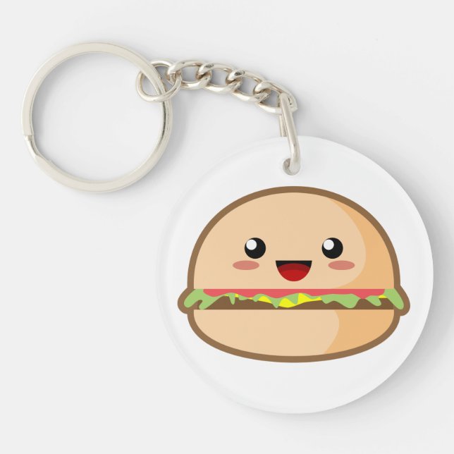Llavero Hamburguesa de Kawaii (Frente)