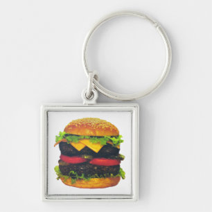 Llavero Hamburguesa doble de lujo con queso