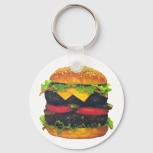 Llavero Hamburguesa doble de lujo con queso