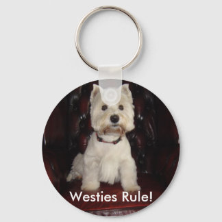 Llavero Hamish dice Westies Rule keychain