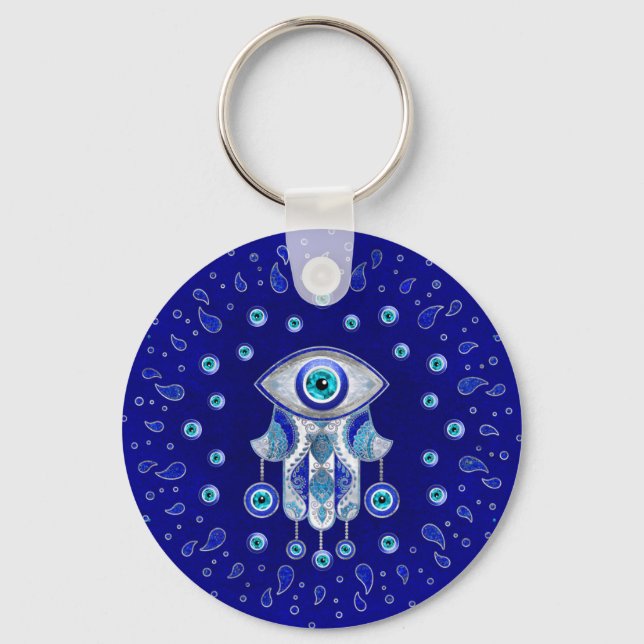Llavero Hamsa Hand-Evil Eye Amulet (Anverso)