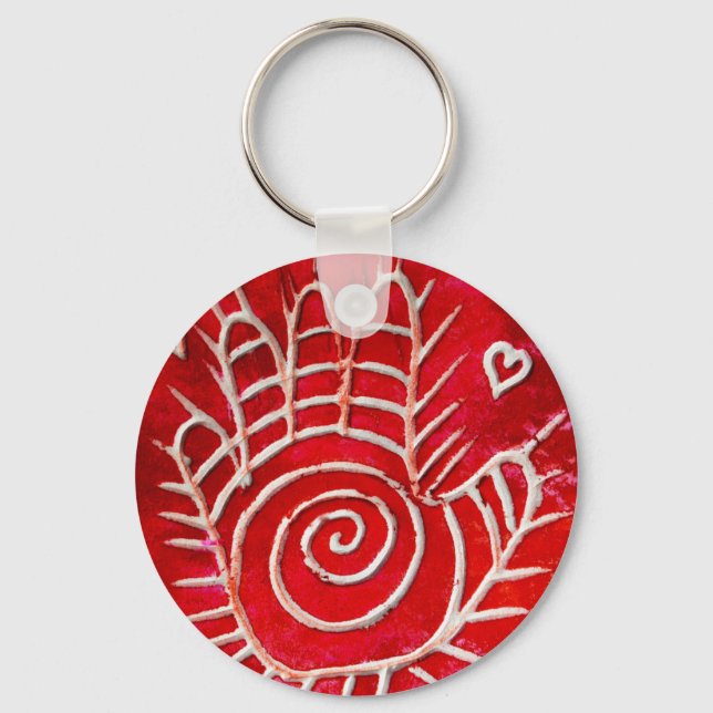Llavero Hamsa / Mano curadora / Mano de Fatima (Anverso)