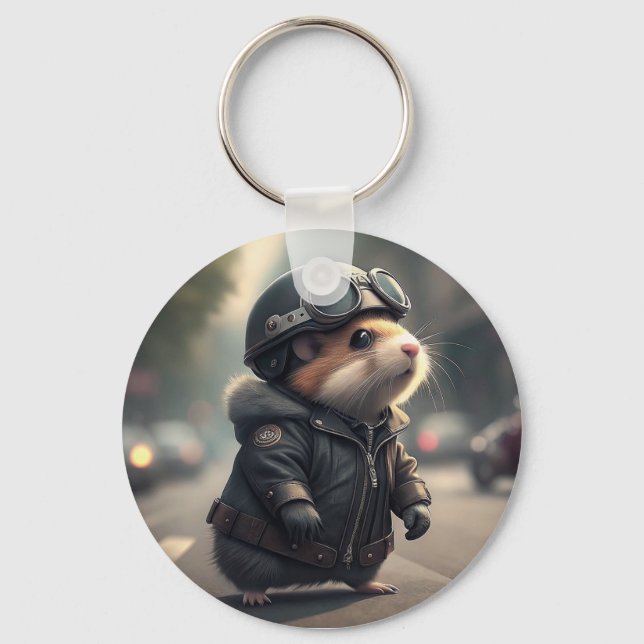 Llavero Hamster Biker (Anverso)
