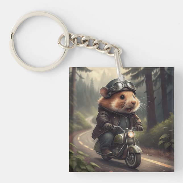 Llavero Hamster Biker (Frente)