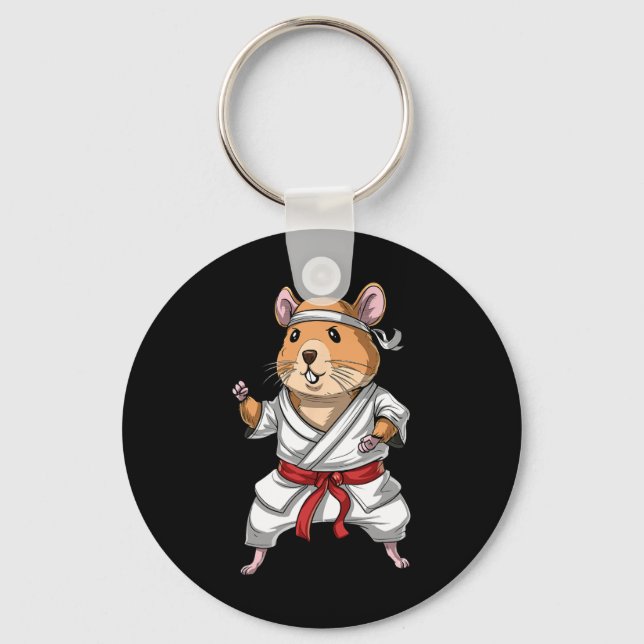Llavero Hamster Karate Ninja Jiu-jitsu Judo Taekwondo Mart (Anverso)
