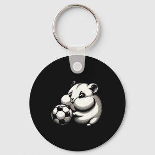 Llavero Hámster Regordete Con Cartoon Kawaii De Fútbol Ll 