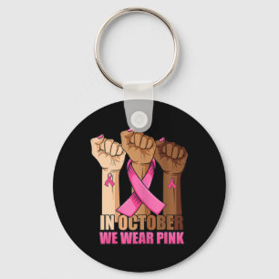 Llavero Hand En Octubre usamos conciencia de cáncer de mam
