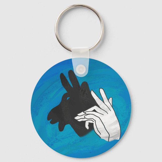 Llavero Hand Silhouette Billy Goat Blue (Anverso)
