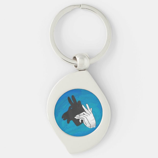 Llavero Hand Silhouette Billy Goat Blue (Anverso)