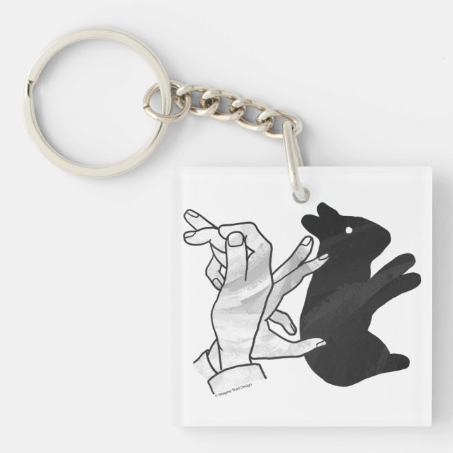 Llavero Hand Silhouette Rabbit (Frente)