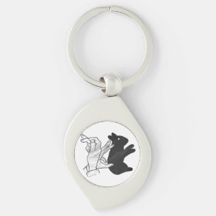 Llavero Hand Silhouette Rabbit