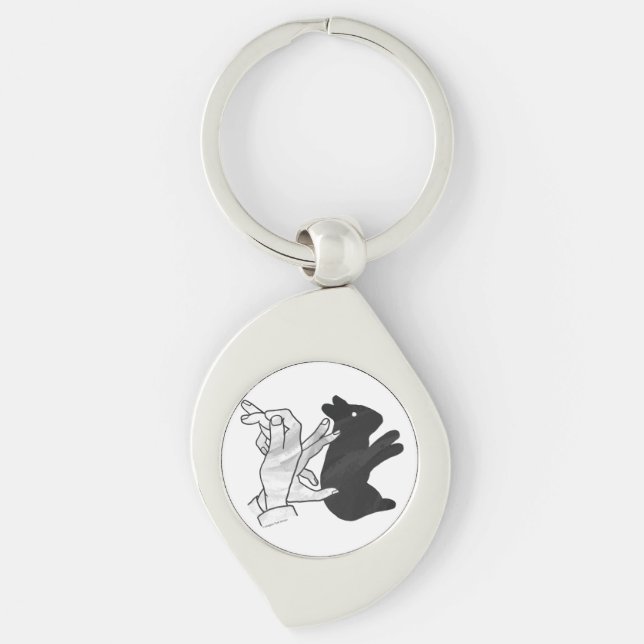 Llavero Hand Silhouette Rabbit (Anverso)