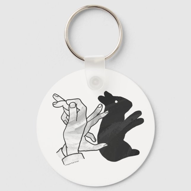 Llavero Hand Silhouette Rabbit (Anverso)