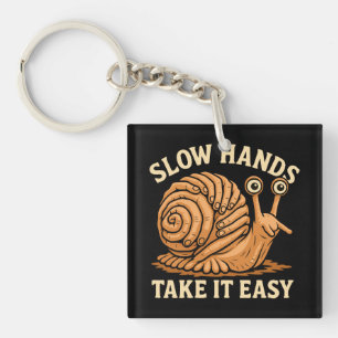 Llavero Hand Snail Art Estilo Snail Hechos A Mano