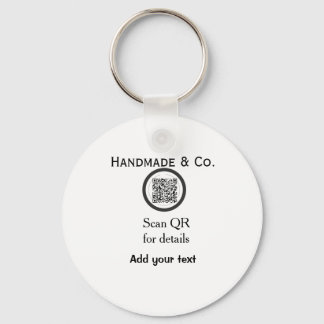 Llavero Handmade company business Scan QR details name dat