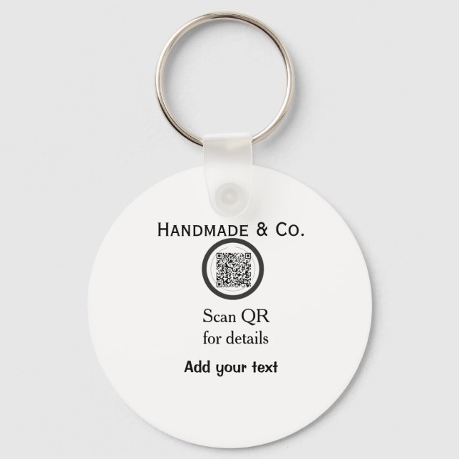 Llavero Handmade company business Scan QR details name dat (Anverso)
