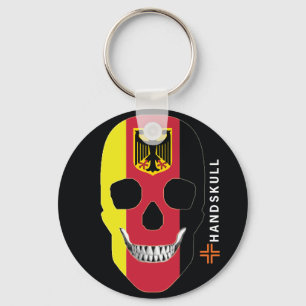 Llavero HANDSKULL Alemania,Cráneo feliz,Bandera alemana