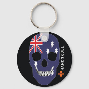 Llavero HANDSKULL Australia,Cráneo feliz, bandera de Austr