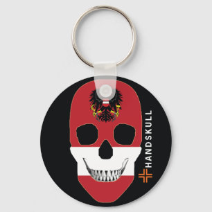 Llavero HANDSKULL Austria,Cráneo feliz,Bandera de Austria