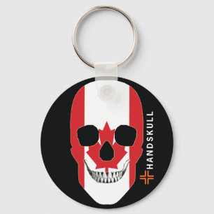 Llavero HANDSKULL Canadá, Cráneo feliz, bandera de Canadá