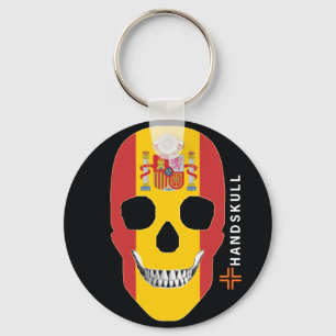 Llavero HANDSKULL España,Cráneo feliz,Bandera de España