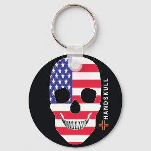 Llavero HANDSKULL Estados Unidos,Cráneo feliz,bandera de E