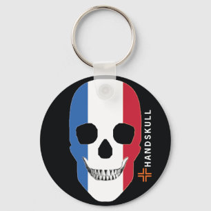 Llavero HANDSKULL Francia,Cráneo feliz,bandera de Francia