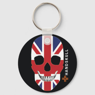 Llavero HANDSKULL Gran Bretaña, cráneo feliz, bandera del