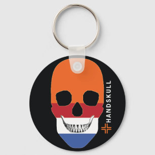Llavero HANDSKULL Holland, cráneo feliz, bandera holandesa
