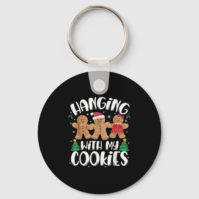 Llavero Hangin Con Mis Cookies Navidades De Gingerbread (Anverso)
