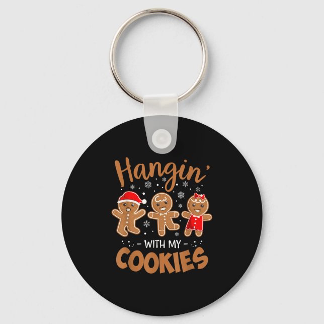 Llavero Hangin Con Mis Cookies Navidades De Gingerbread (Anverso)