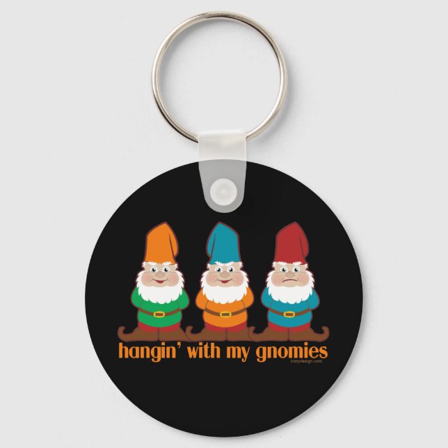 Llavero Hangin' Con Mis Gnomías Azules (Anverso)