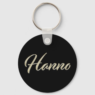 Llavero Hanno Name whitegold Button Schlüsselanhänger