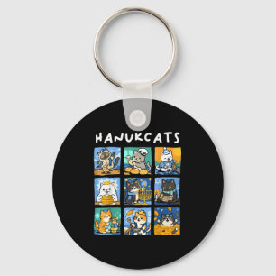 Llavero Hanukcats Menorá de Gatos de Janucá Gif Judío de C