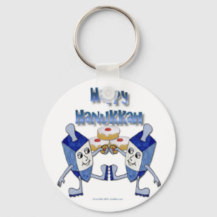 Llavero Hanukkah Dancing Dreides y Jelly Doughnut