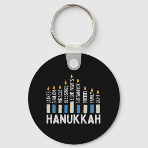 Llavero Hanukkah Festividad Judía Menorah Jew