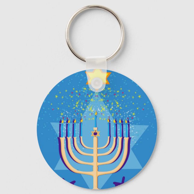 Llavero hanukkah menorah (Anverso)