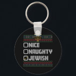 Llavero Hanukkah, Navidades judíos judíos de Santa Ugly<br><div class="desc">Hanukkah,  Navidades judíos judíos de Santa Ugly</div>